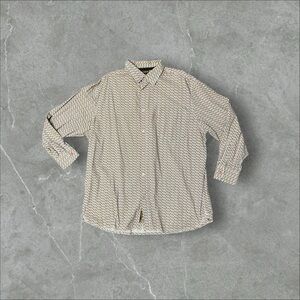 Red Green Blue Brown Pattern Button Up